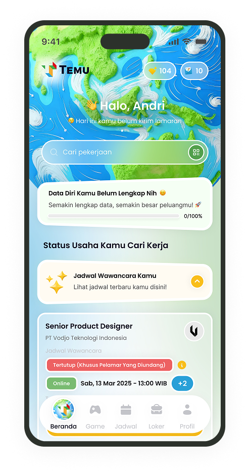 Tampilan Mobile TEMU